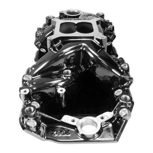 Edelbrock 7562-BP Big Block Chevrolet Rectangular Port RPM Air-Gap Manifold - Black Plasma Finish