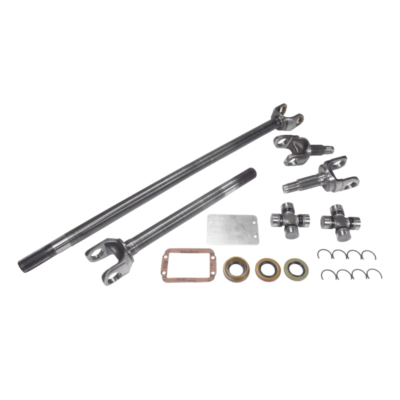 Yukon Gear & Axle ZA W24110 USA Standard 4340 Chrome-Moly Replacement Axle Kit For TJ/XJ/YJ/WJ/Zj Front / Dana 30 / 27 Spline