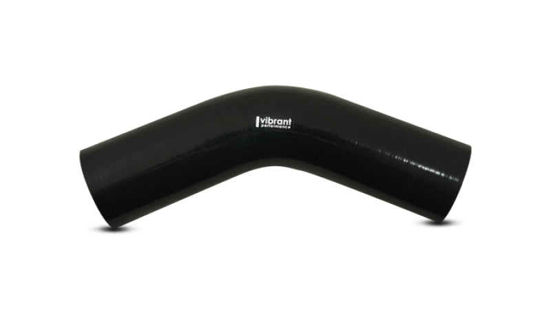 Vibrant 45 Degree Silicone Elbow 2.375in ID x 5.00in Leg Length - Black