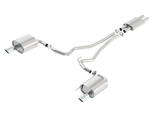 Borla 140588 ATAK Cat Back 15 Ford Mustang 3.7L V6 MT/AT 2.25in Pipe 4in Single Round Rolled Tips - #140588