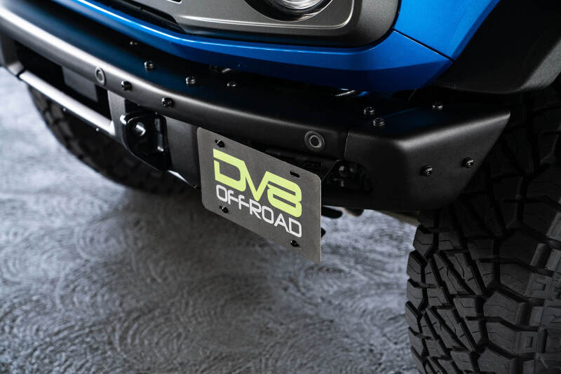DV8 Offroad 21-22 Ford Bronco Factory Front Bumper License Relocation Bracket - Side - #LPBR-02