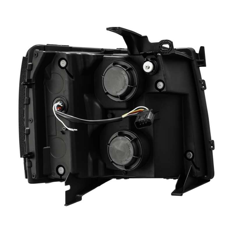 AlphaRex 880223 07-13 Chevrolet 1500 LUXX LED Projector Headlights Plank Style Jet Black w/ Activation Light/Sequential Signal/DRL