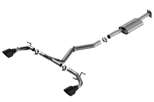 Borla 140909BC 22-23 Subaru BRZ/Toyota GR86 2.4L RWD AT/MT S-Type Catback Exhaust - Black Chrome Tips - #140909BC