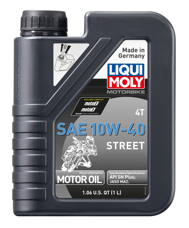 LIQUI MOLY 1L Motorbike 4T SAE 10W-40 Street (20054) - Pack of 6
