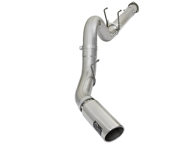 aFe ATLAS 5in DPF-Back Alum Steel Exhaust System w/Polished Tip 2017 Ford Diesel Trucks V8-6.7L (td) - #49-03090-P