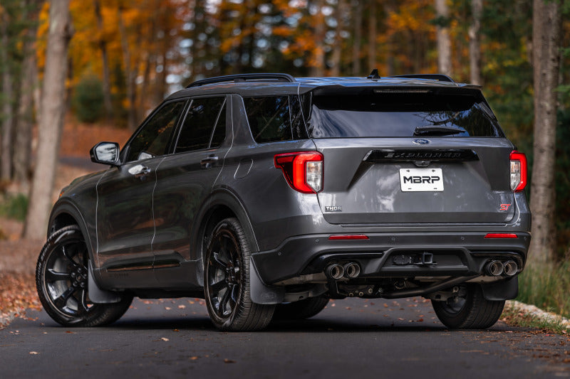 MBRP S52033CF 20-21 Ford Explorer ST 3.0L EcoBoost Dual Rear Exit Axle Back w/ Quad Carbon Fiber Tips - T304 - #S52033CF