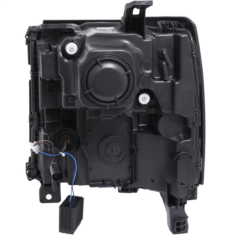 ANZO 2016-2018 Chevrolet Silverado 1500 LED Projector Headlights - Black (For HID, No HID Bulb Included)