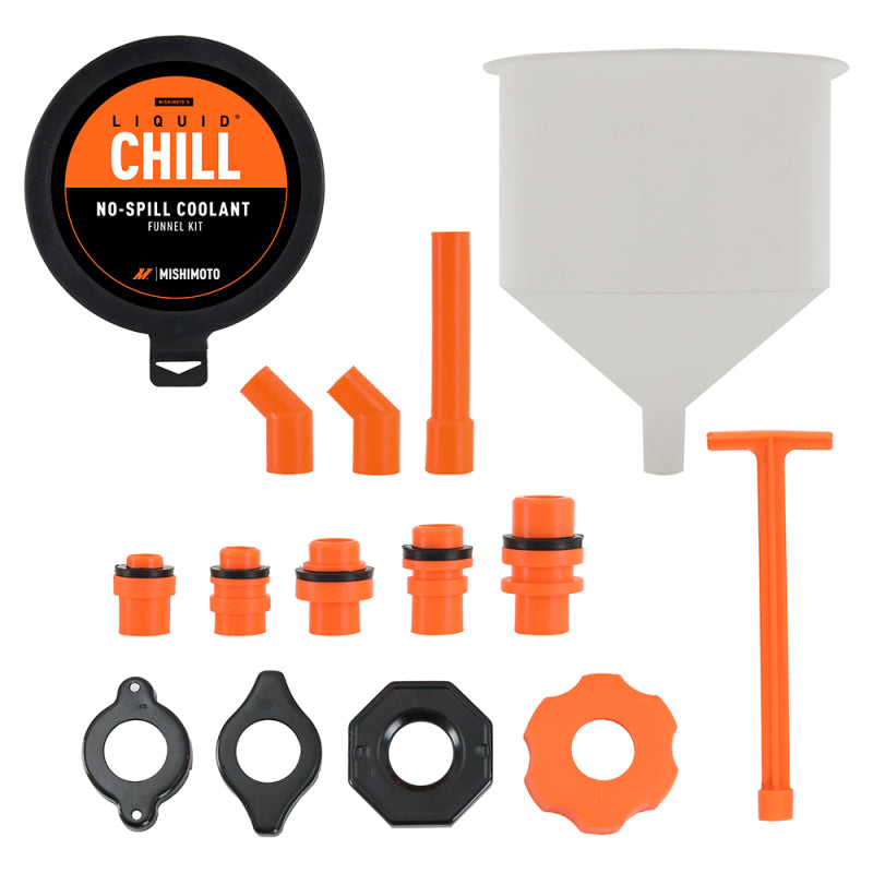 Mishimoto No-Spill Coolant Funnel Kit 15pc Set - #MMTL-NSF-15