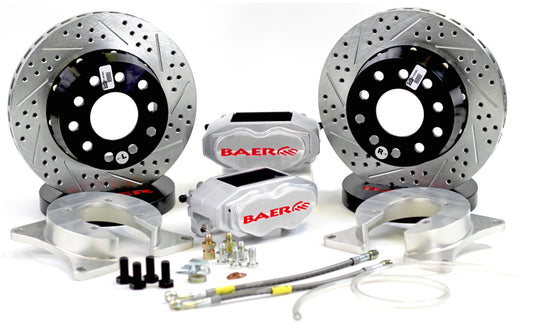 Baer Brakes GM Small Pattern 10/12 Bolt Bearing 11in SS4+ Deep Stage Rear SDZ Brake Kit - Clear — Fits GM Small Pattern 10/12 Bolt Bearing on Axle (BOP) Housing Ends w/Non-Flush…