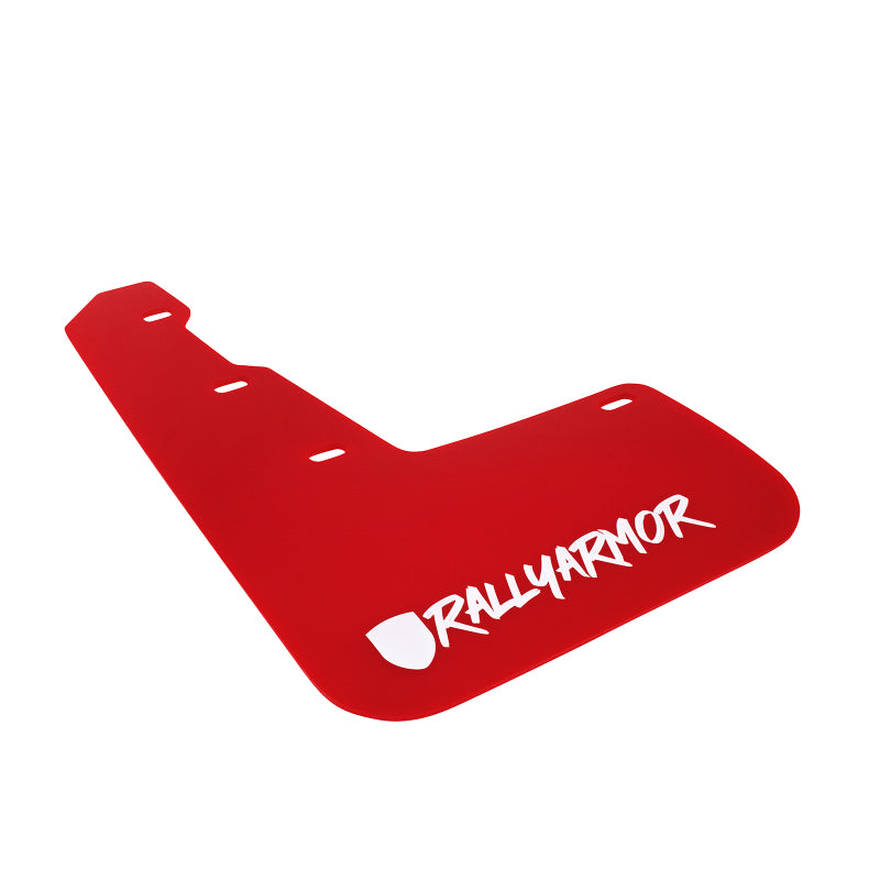 Rally Armor UR Mud Flaps - 2015-2021 Subaru WRX / WRX STI - Red/White Logo - #MF32-UR-RD/WH-X