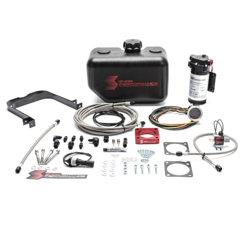 Snow Performance SNO-2120-BRD 08-15 Evo Stage 2 Boost Cooler Water Injection Kit w/SS Braided Line & 4AN Fittings