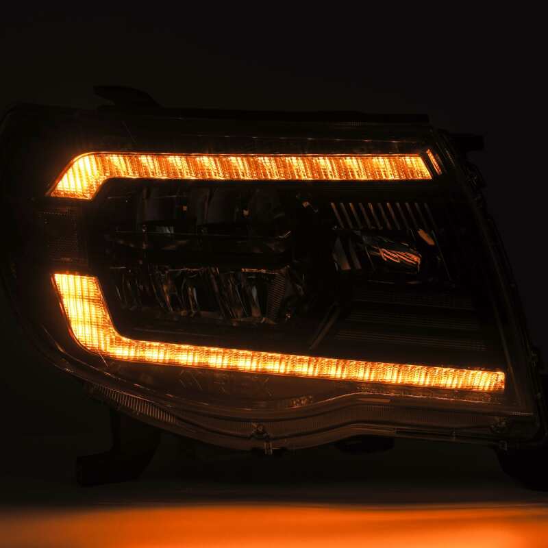 AlphaRex 880734 05-11 Toyota Tacoma LUXX Crystal Headlights Plank Style Chrome with Activation Light/DRL
