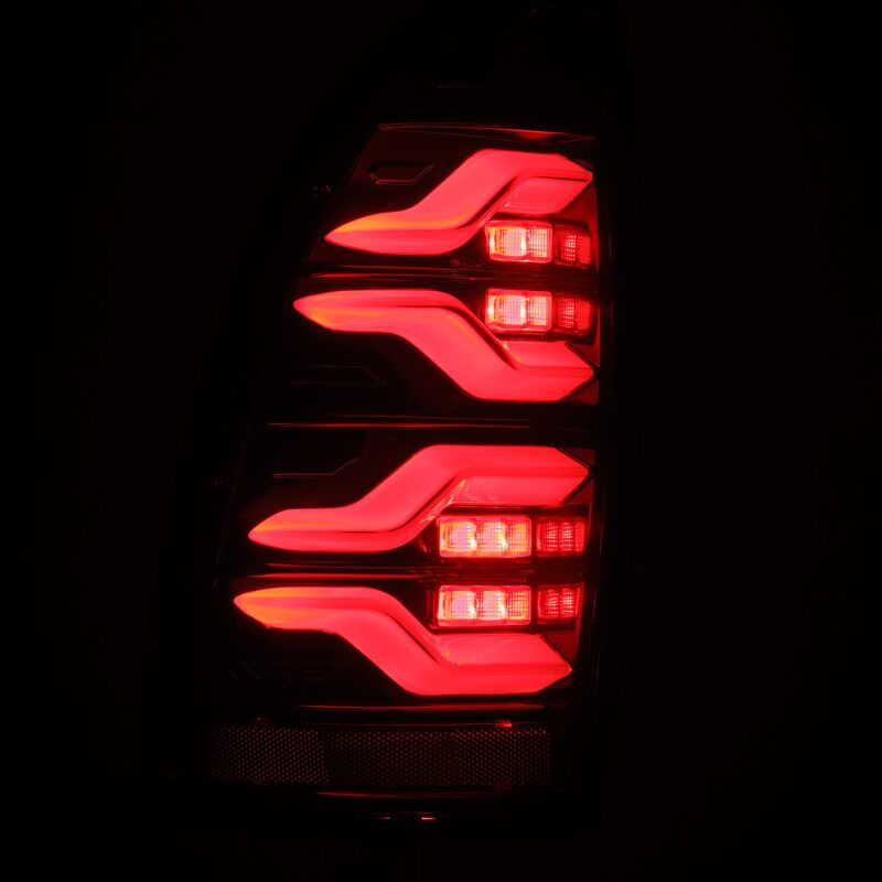 AlphaRex 680050 05-15 Toyota Tacoma LUXX LED Taillights Alpha Black w/Activation Light/Sequential Signal