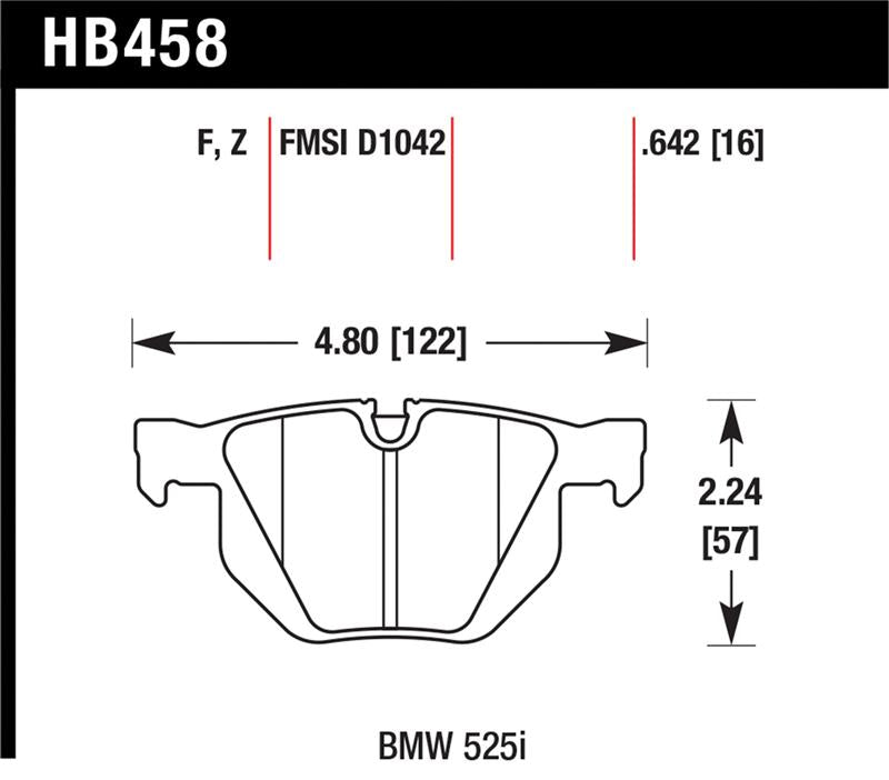 Hawk HB458F.642 Brake Pads HPS