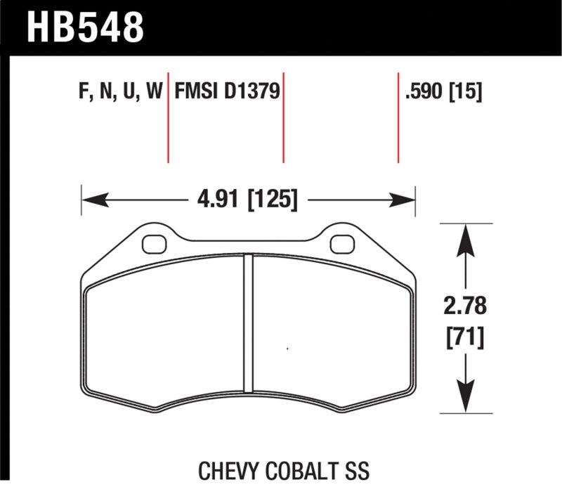 Hawk Performance HB548N.510 HP Plus Crossover Street/Motorsport Brake Pads