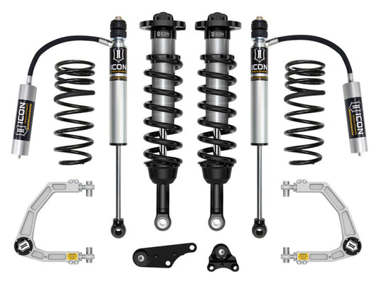 Icon 2024+ Toyota Tacoma 1.25-3in Stage 3 Suspension System w/ Tubular Overland Rear Coils