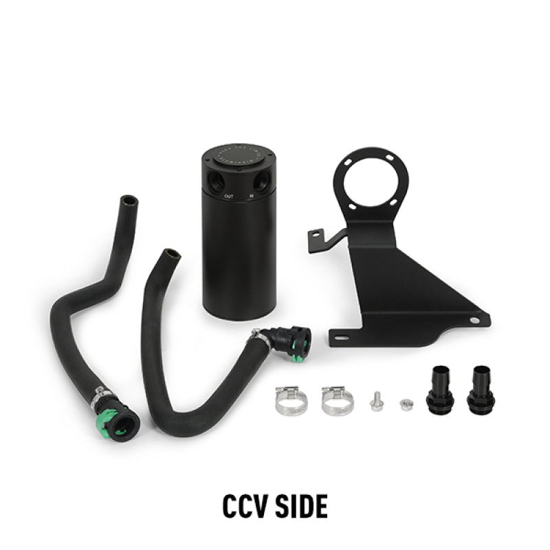 Mishimoto 11-14 Ford F-150 EcoBoost 3.5L Baffled Oil Catch Can Kit - Black - #MMBCC-F35T-11SBE