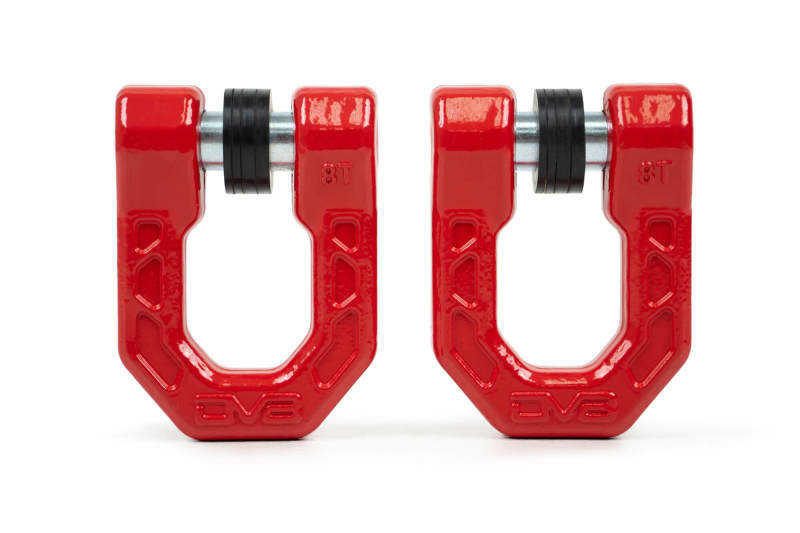 DV8 Offroad Elite Series D-Ring Shackles - Pair (Red) - #UNSK-01RD