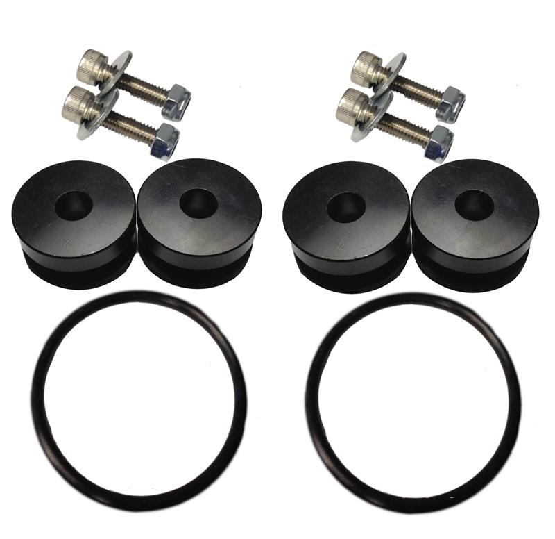 Torque Solution Billet Bumper Quick Release Kit Combo (Black): Universal