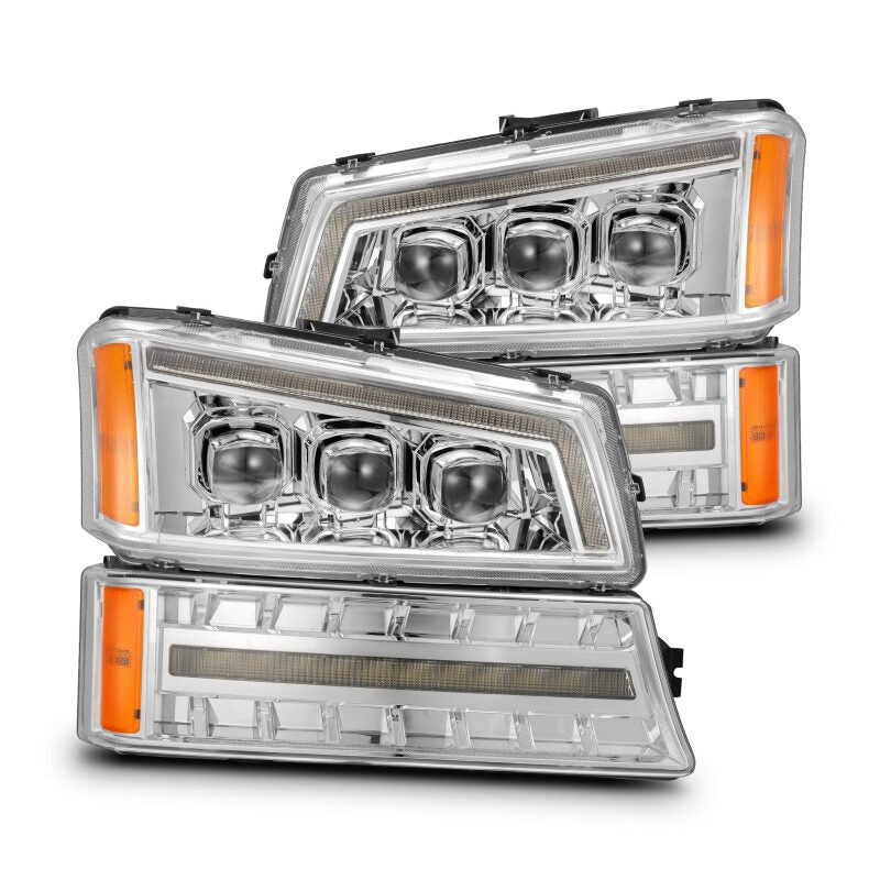 AlphaRex 880255 03-06 Chevrolet Silverado 1500/2500 HD/3500 HD/Avalanche Chrome NOVA LED Projector Headlights