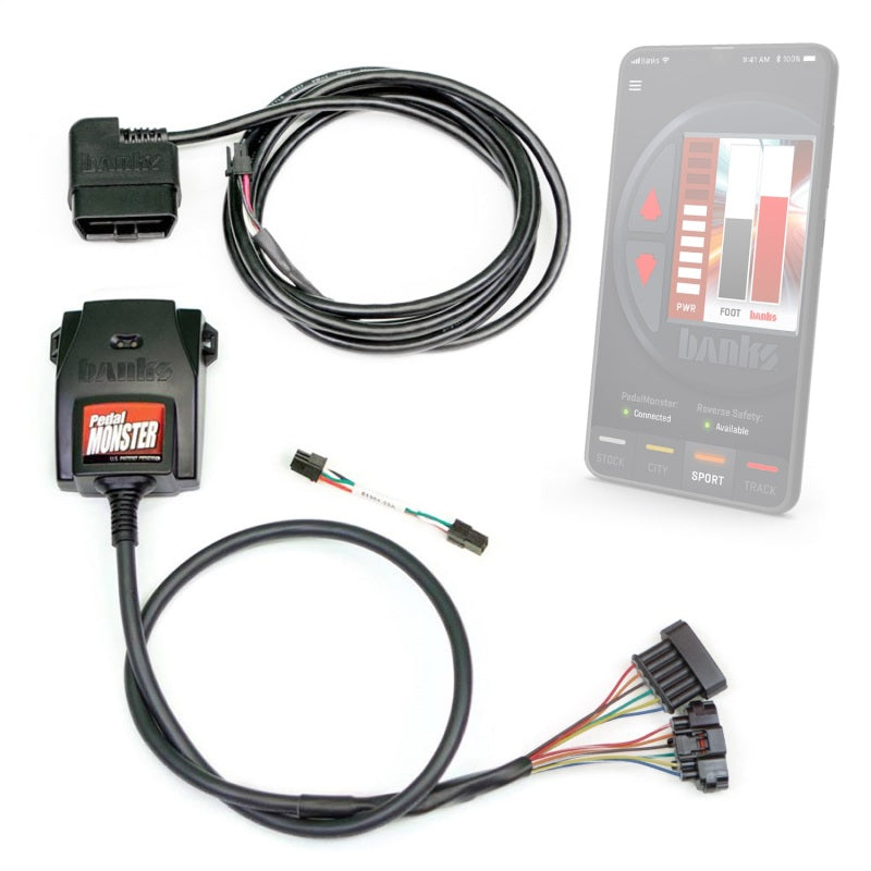 Banks Power Pedal Monster® Kit, Yazaki 090 II Sealed Series, 6-Way–CONFIG 1PM12, Stand Alone, For Use With Phone