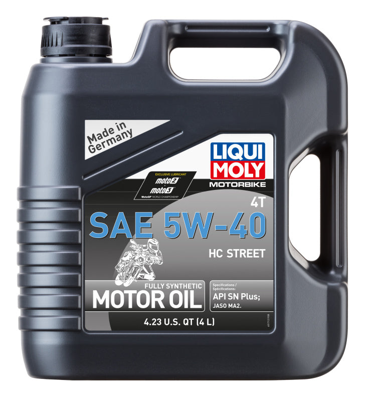 LIQUI MOLY 4L Motorbike 4T SAE 5W-40 HC Street (20414) - Pack of 4