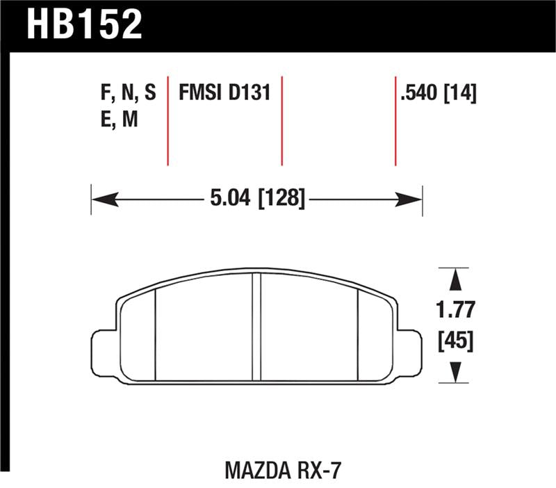 Hawk Performance HB152F.540 HPS Performance Street Brake Pads