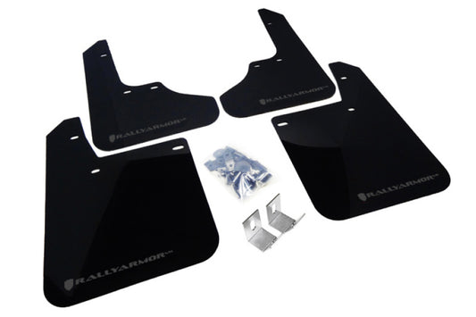 Rally Armor UR Mud Flaps - 1993-2001 Subaru Impreza - Black/Grey Logo - #MF2-UR-BLK/GRY