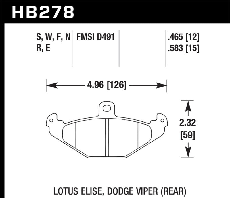 Hawk Performance HB278S.465 HT-10 Motorsport Brake Pads