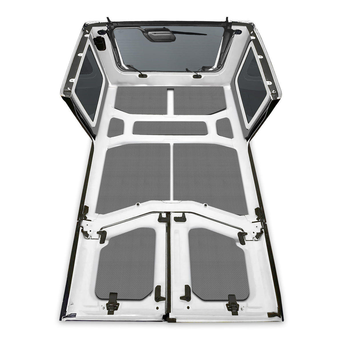 DEI for 2018-2023 Jeep Wrangler JL 4-Door Boom Mat Complete Headliner Kit - 13 Piece - Gray
