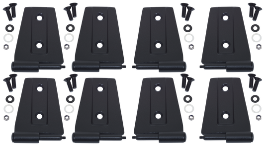 Kentrol 80576 Door Hinge Set 8 Piece for 2007-2018 Jeep Wrangler JKU 4-Door - Textured Black