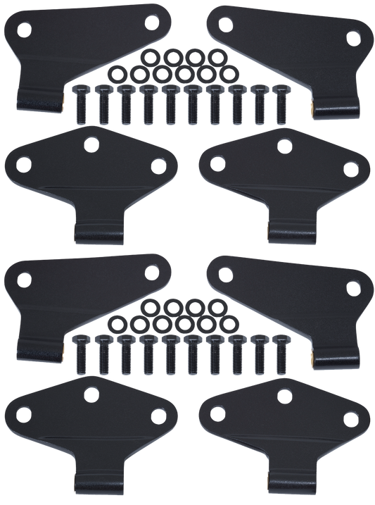 Kentrol 80581 Body Door Hinge Set 8 Piece for 2007-2018 Jeep Wrangler JKU 4-Door - Textured Black