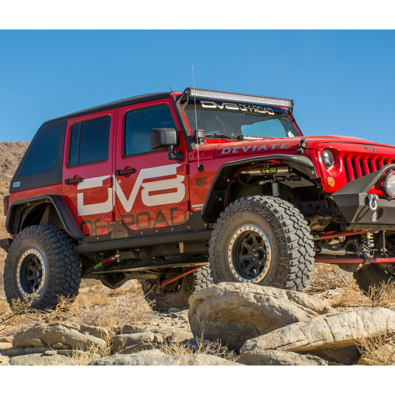 DV8 Offroad 07-18 Jeep Wrangler JK Front & Rear Flat Tube Fenders - #FENDB-02