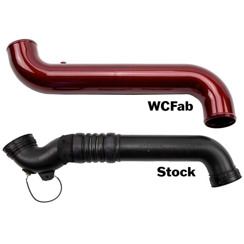 Wehrli Custom Fabrication WCF100682-GRY Passenger Side 3.5in Intercooler Pipe WCFab Grey for 2011-2016 Chevrolet Silverado / GMC Sierra 2500 HD / 3500 HD LML Duramax