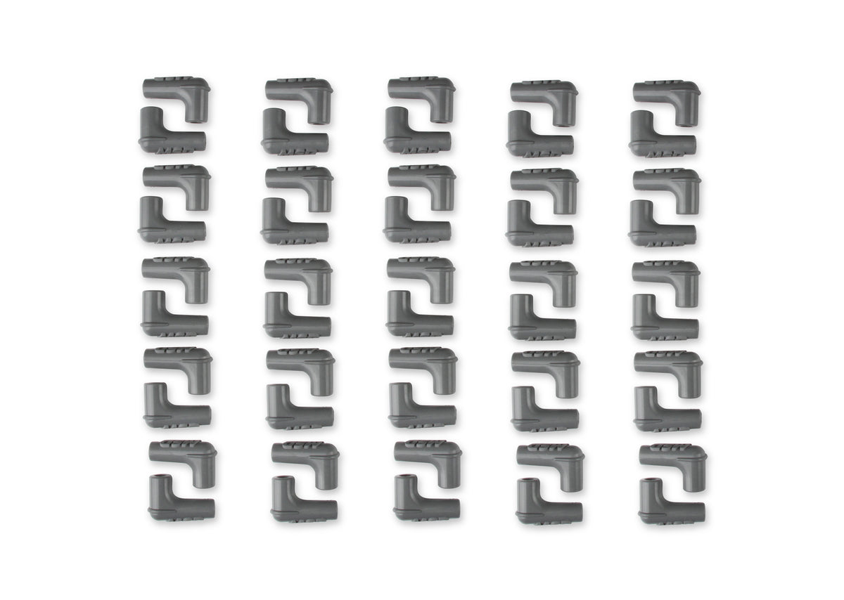 MSD 34514 Boots, 90 Degree Logo Spark Plug, Gray Silicone 50EA