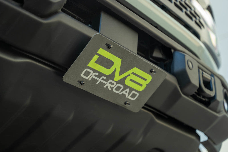 DV8 Offroad 2021 Ford Bronco Capable Bumper Slanted Front License Plate Mount - #LPBR-05
