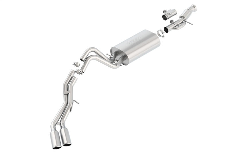 Borla 140559 Touring Cat Back 15-16 GMC Denali 6.2L V8 2.75in, 2.25in Dual Same Side Exit 4in Tips Exhaust - #140559