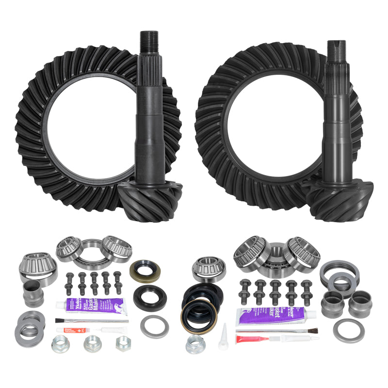 Yukon Gear & Axle YGKT006-456-4 Ring & Pinion Gear Kit Pkg F&R with Install Kits for Toyota 8.0/8.0 IFS 4.56 Ratio