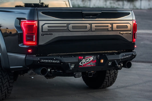 Addictive Desert Designs for 17-18 Ford F-150 Raptor HoneyBadger Rear Bumper w/ 10in SR LED Mounts
