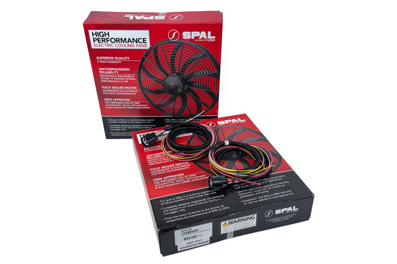 CSF 8374 Motorsport Radiator with Shroud - 14in SPAL Brushless Fans - Harnesses