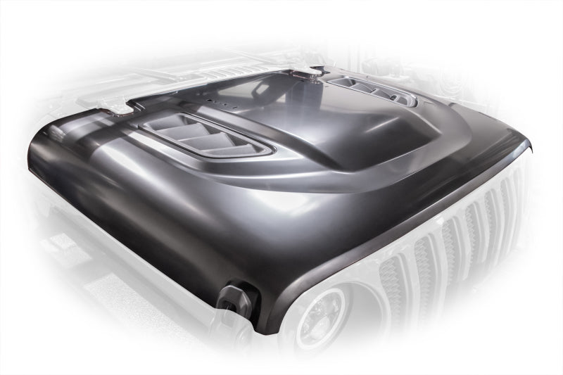 DV8 Offroad 18+ Jeep JL Rubicon Replica Hood - #HDMBJL-TA