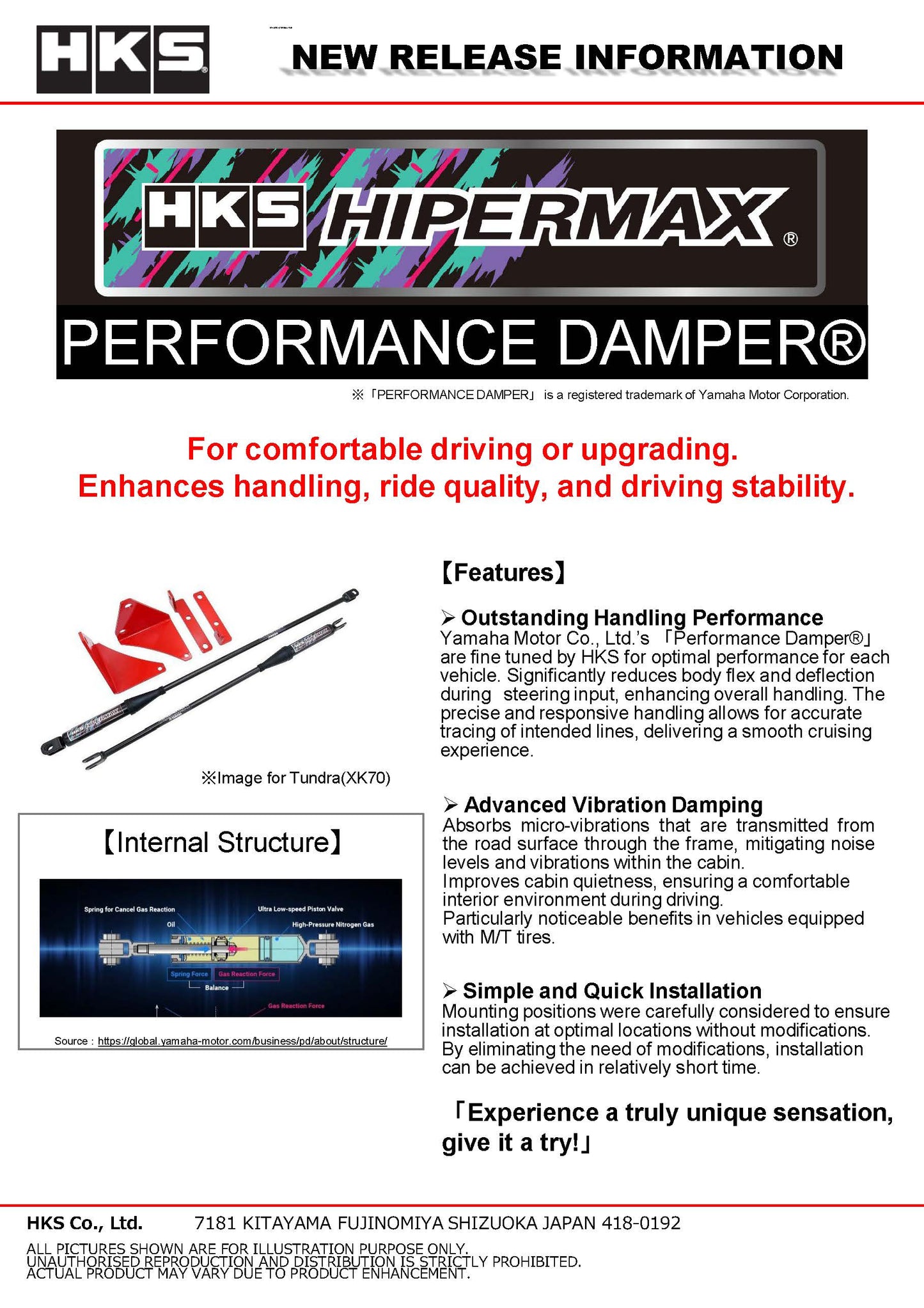 HKS Performance Damper for 2014-2021 Subaru WRX (STI)