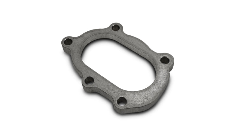 Vibrant GT25R/GT28R Discharge Flange with Oval Outlet (5 Bolt) Mild Steel 1/2in