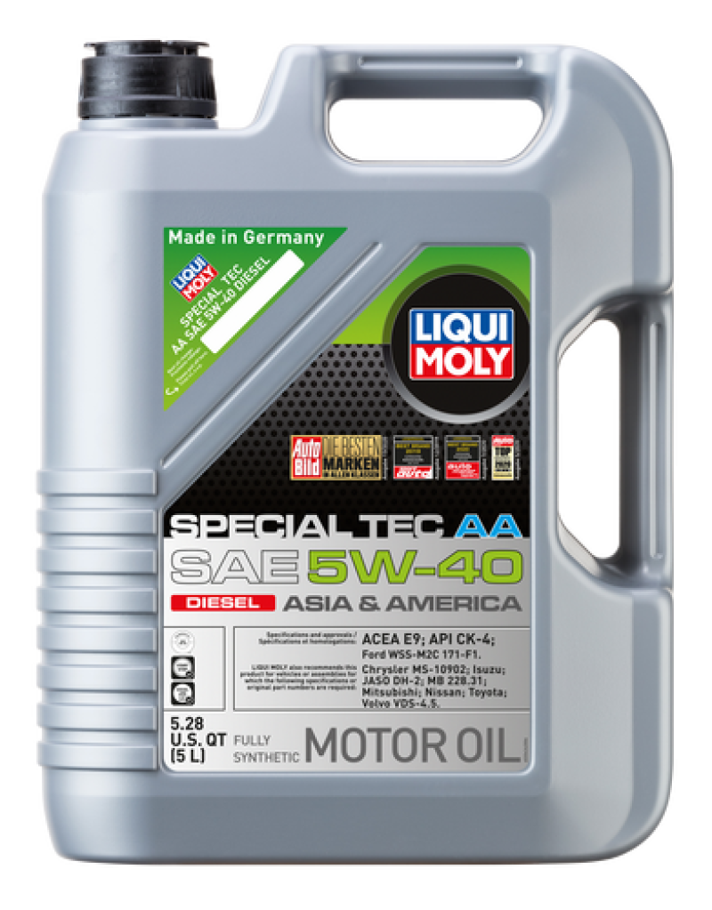 LIQUI MOLY 5L Special Tec AA Motor Oil SAE 5W-40 Diesel (20426) - Pack of 4