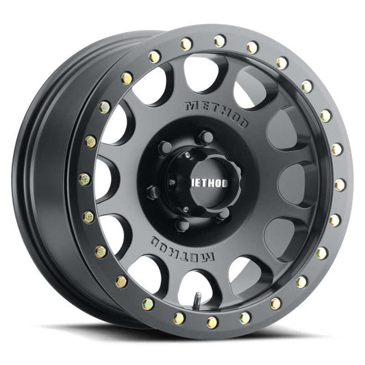 Method MR105 V3 Beadlock 17x9 -38mm Offset 8x6.5 130.81mm CB Matte Black Wheel with BH-H24125