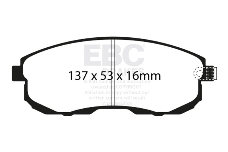 EBC 02-03 Infiniti G20 2.0 Redstuff Front Brake Pads DP31636C