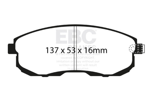 EBC 02-03 Infiniti G20 2.0 Yellowstuff Front Brake Pads DP41636R