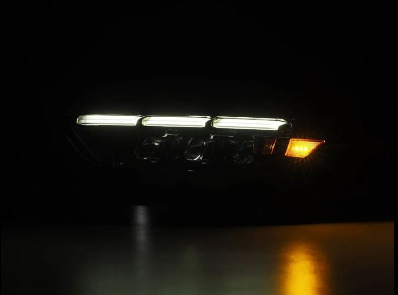 AlphaRex 880261 15-17 Ford Mustang NOVA LED Projector Headlights Alpha Black with Activation Light/Sequential Signal/Switch DRL