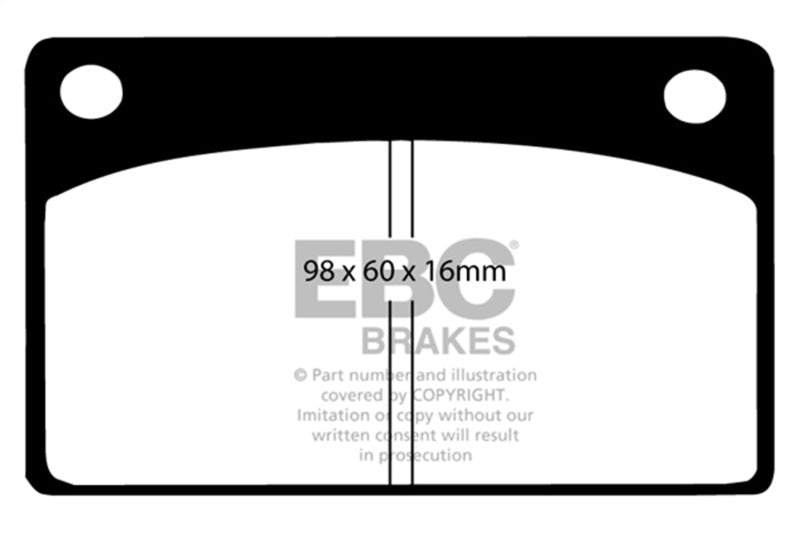 EBC 66-68 Volvo 140 1.8 Redstuff Front Brake Pads DP3143C