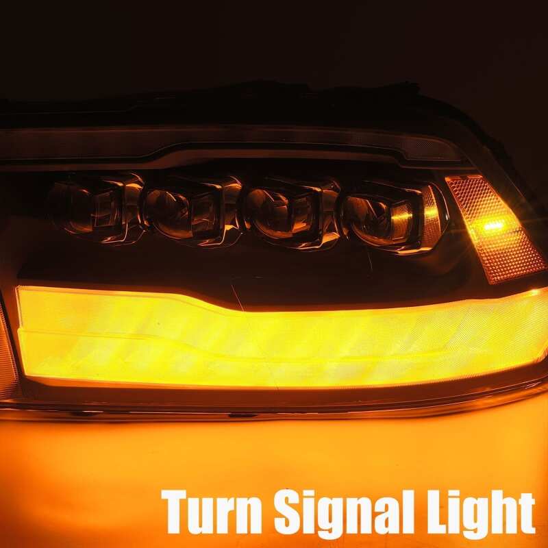AlphaRex 880590 09-18 Dodge Ram 1500 HD NOVA LED Projector Headlights Plank Style Design Gloss Black with DRL